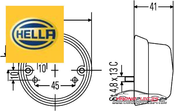 Achat de HELLA 2ZR 001 421-101 Feu recul pas chères