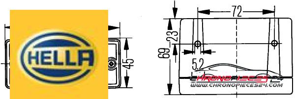 Achat de HELLA 2ZR 006 609-081 Feu recul pas chères