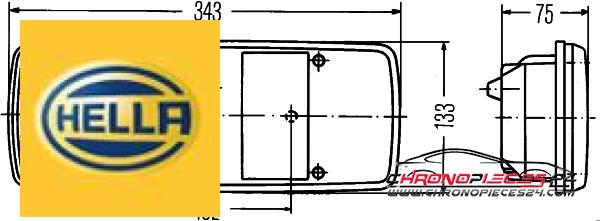 Achat de HELLA 9EL 122 772-001 Verre de rechange d'ensemble feu arrière pas chères