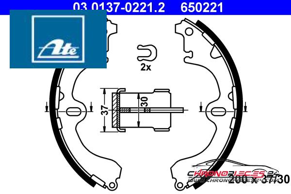Achat de ATE 03.0137-0221.2 Jeu de mâchoires de frein pas chères