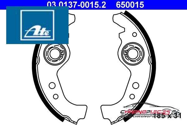 Achat de ATE 03.0137-0015.2 Jeu de mâchoires de frein pas chères