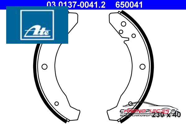 Achat de ATE 03.0137-0041.2 Jeu de mâchoires de frein pas chères