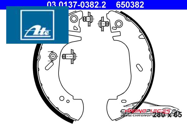 Achat de ATE 03.0137-0382.2 Jeu de mâchoires de frein pas chères