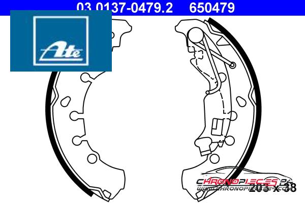 Achat de ATE 03.0137-0479.2 Jeu de mâchoires de frein pas chères