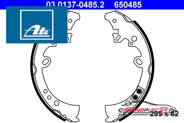 Achat de ATE 03.0137-0485.2 Jeu de mâchoires de frein pas chères