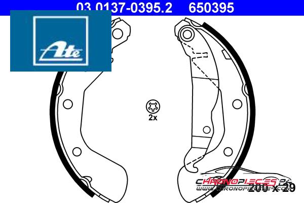 Achat de ATE 03.0137-0395.2 Jeu de mâchoires de frein pas chères