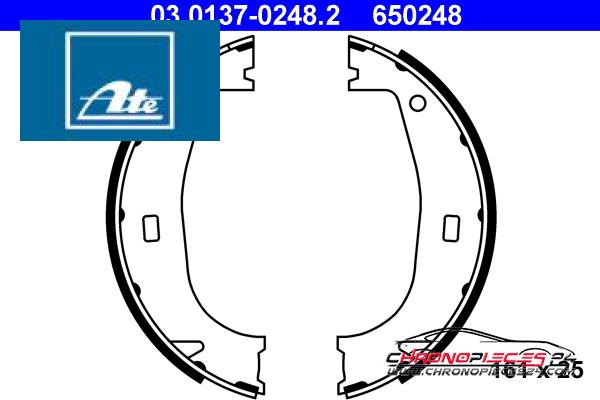 Achat de ATE 03.0137-0248.2 Jeu de mâchoires de frein, frein de stationnement pas chères