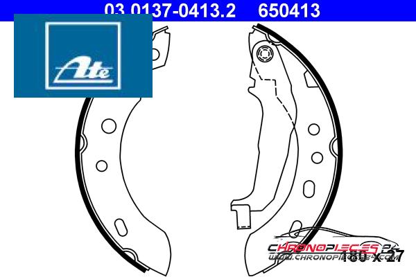 Achat de ATE 03.0137-0413.2 Jeu de mâchoires de frein pas chères