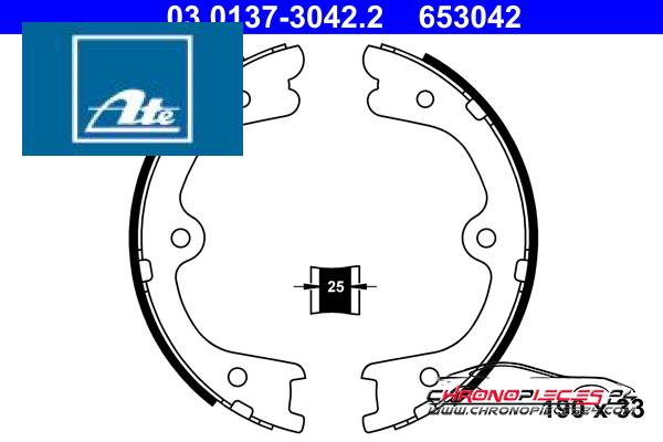 Achat de ATE 03.0137-3042.2 Jeu de mâchoires de frein, frein de stationnement pas chères