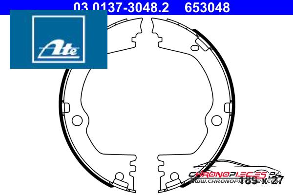 Achat de ATE 03.0137-3048.2 Jeu de mâchoires de frein, frein de stationnement pas chères