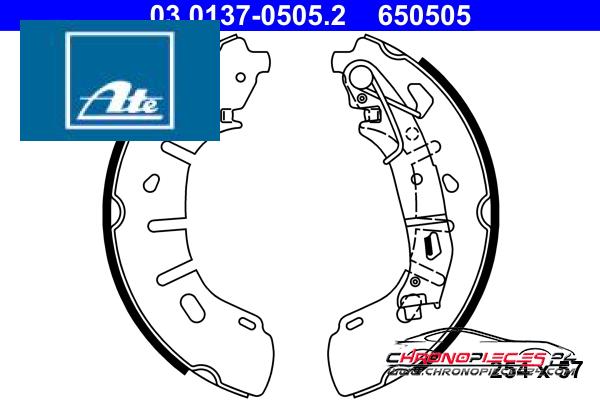 Achat de ATE 03.0137-0505.2 Jeu de mâchoires de frein pas chères