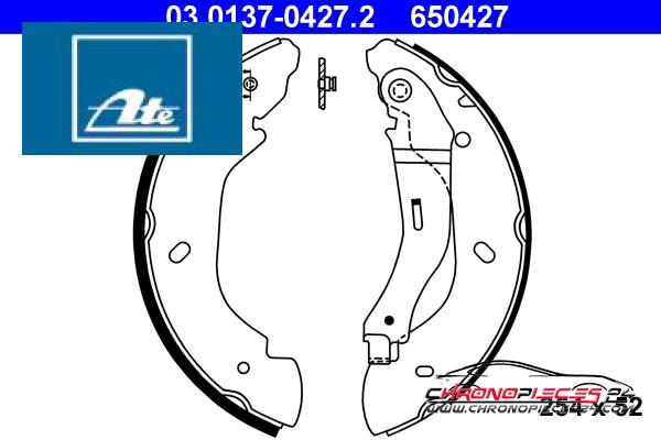 Achat de ATE 03.0137-0427.2 Jeu de mâchoires de frein pas chères