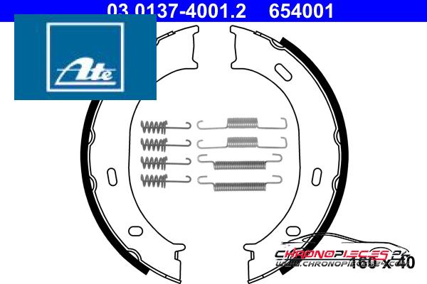 Achat de ATE 03.0137-4001.2 Jeu de mâchoires de frein, frein de stationnement pas chères