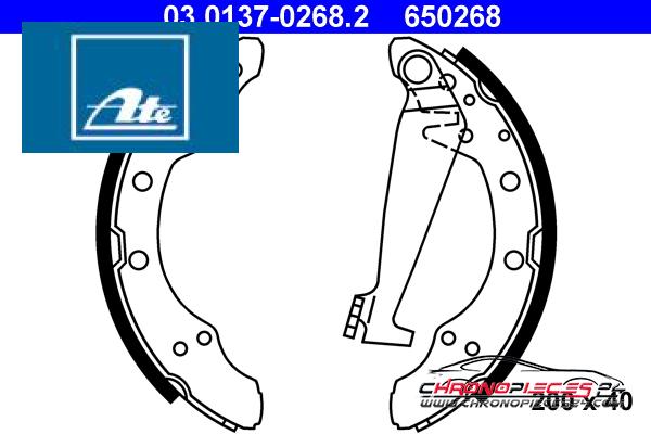Achat de ATE 03.0137-0268.2 Jeu de mâchoires de frein pas chères