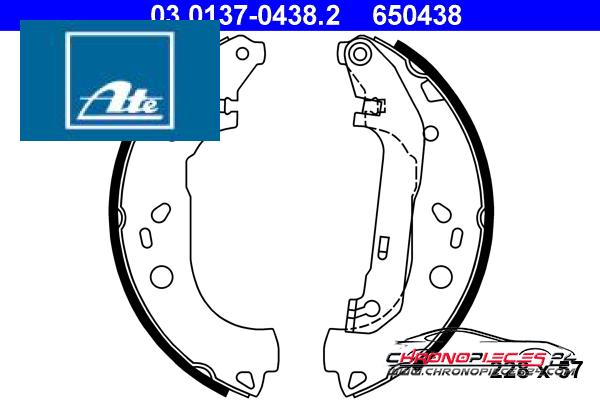 Achat de ATE 03.0137-0438.2 Jeu de mâchoires de frein pas chères