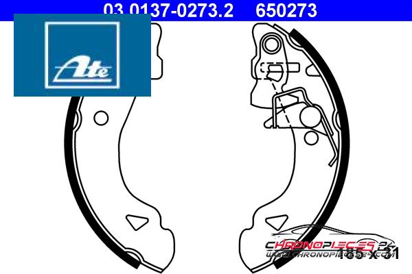 Achat de ATE 03.0137-0273.2 Jeu de mâchoires de frein pas chères