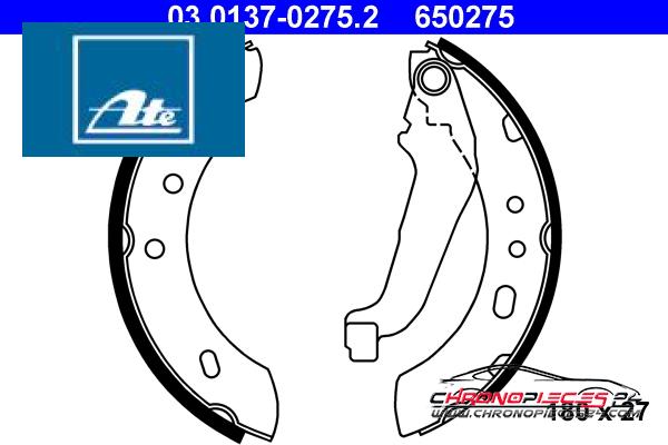 Achat de ATE 03.0137-0275.2 Jeu de mâchoires de frein pas chères