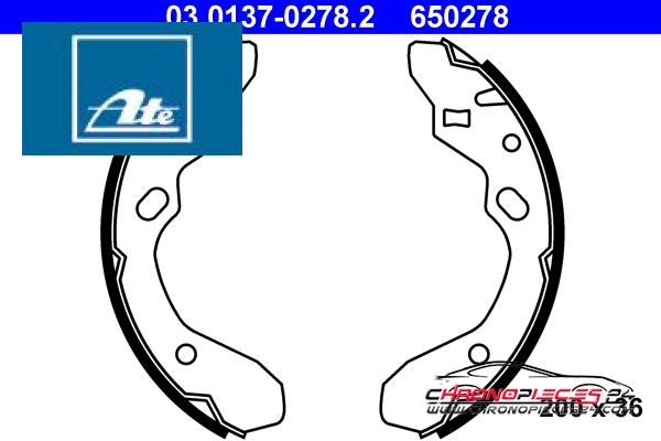 Achat de ATE 03.0137-0278.2 Jeu de mâchoires de frein pas chères