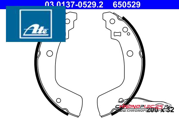 Achat de ATE 03.0137-0529.2 Jeu de mâchoires de frein pas chères