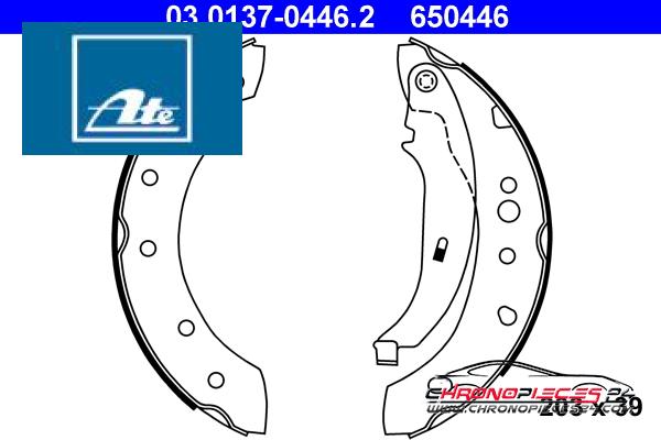 Achat de ATE 03.0137-0446.2 Jeu de mâchoires de frein pas chères