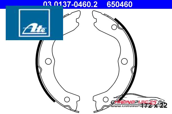 Achat de ATE 03.0137-0460.2 Jeu de mâchoires de frein, frein de stationnement pas chères