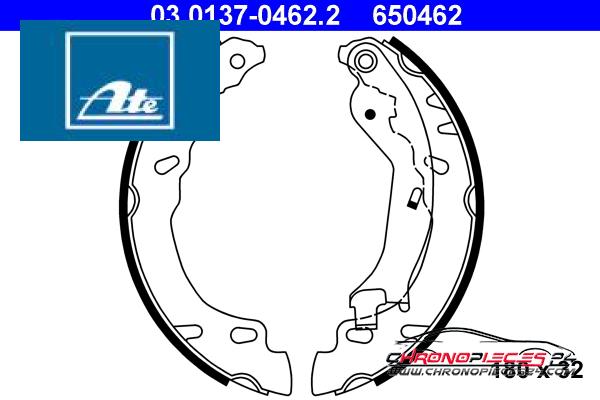 Achat de ATE 03.0137-0462.2 Jeu de mâchoires de frein pas chères