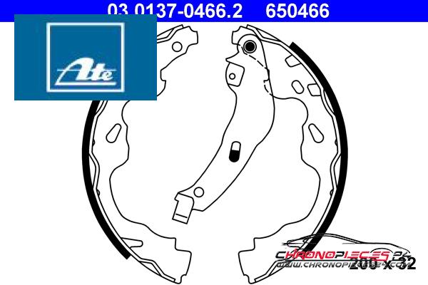 Achat de ATE 03.0137-0466.2 Jeu de mâchoires de frein pas chères