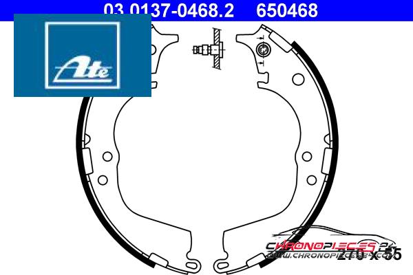 Achat de ATE 03.0137-0468.2 Jeu de mâchoires de frein pas chères