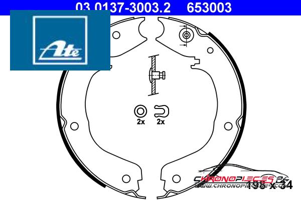 Achat de ATE 03.0137-3003.2 Jeu de mâchoires de frein, frein de stationnement pas chères