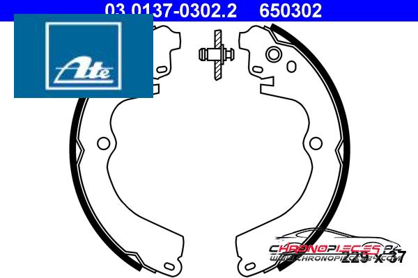 Achat de ATE 03.0137-0302.2 Jeu de mâchoires de frein pas chères
