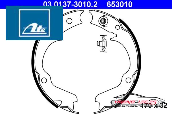 Achat de ATE 03.0137-3010.2 Jeu de mâchoires de frein, frein de stationnement pas chères