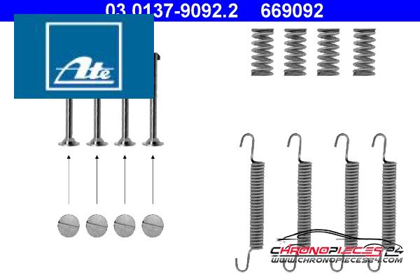 Achat de ATE 03.0137-9092.2 Kit d'accessoires, mâchoires de frein de stationnement pas chères