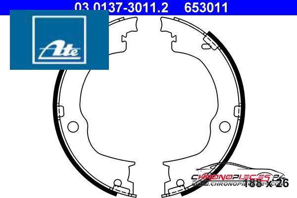 Achat de ATE 03.0137-3011.2 Jeu de mâchoires de frein, frein de stationnement pas chères