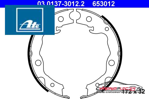 Achat de ATE 03.0137-3012.2 Jeu de mâchoires de frein, frein de stationnement pas chères