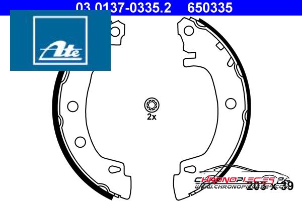 Achat de ATE 03.0137-0335.2 Jeu de mâchoires de frein pas chères
