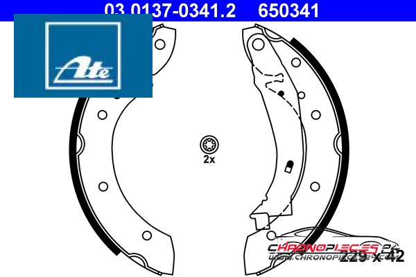 Achat de ATE 03.0137-0341.2 Jeu de mâchoires de frein pas chères