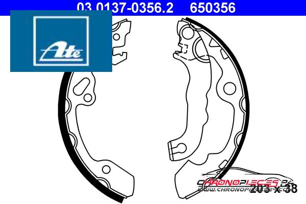 Achat de ATE 03.0137-0356.2 Jeu de mâchoires de frein pas chères