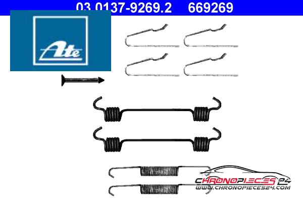 Achat de ATE 03.0137-9269.2 Kit d'accessoires, mâchoires de frein de stationnement pas chères