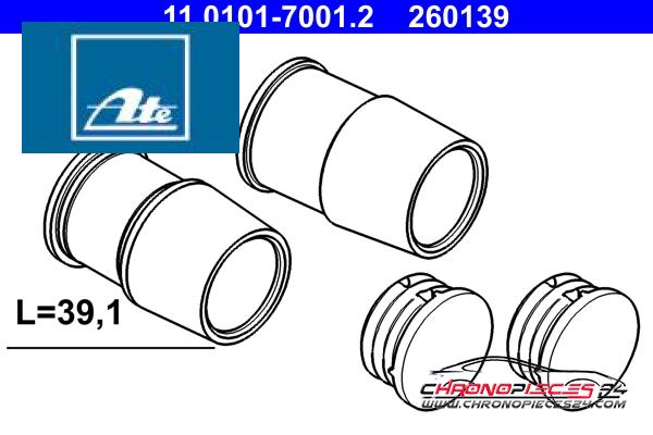 Achat de ATE 11.0101-7001.2 Jeu de douilles de guidage, étrier de frein pas chères