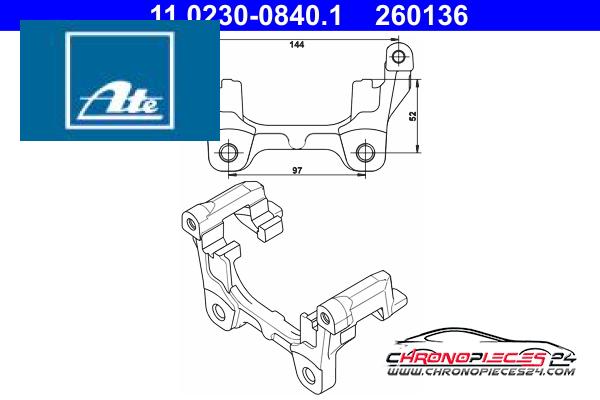 Achat de ATE 11.0230-0840.1 Support, étrier de frein pas chères