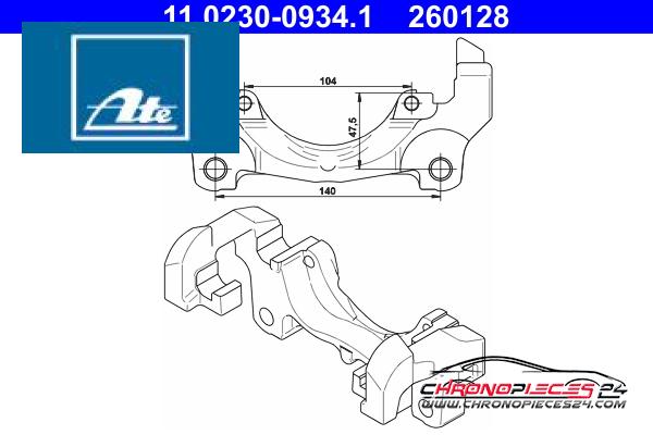 Achat de ATE 11.0230-0934.1 Support, étrier de frein pas chères