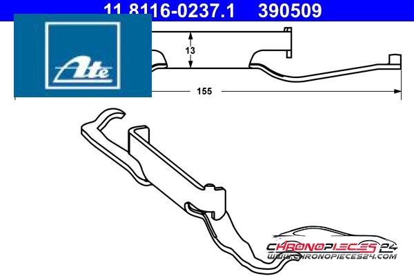 Achat de ATE 11.8116-0237.1 Ressort, étrier de frein pas chères