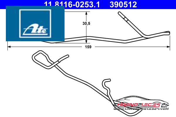 Achat de ATE 11.8116-0253.1 Ressort, étrier de frein pas chères