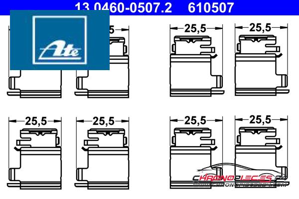 Achat de ATE 13.0460-0507.2 Kit d'accessoires, plaquette de frein à disque  pas chères