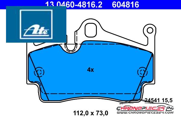 Achat de ATE 13.0460-4816.2 Kit de plaquettes de frein, frein à disque pas chères