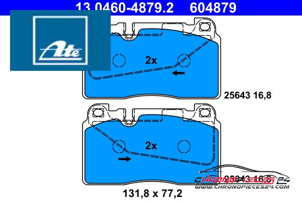 Achat de ATE 13.0460-4879.2 Kit de plaquettes de frein, frein à disque pas chères