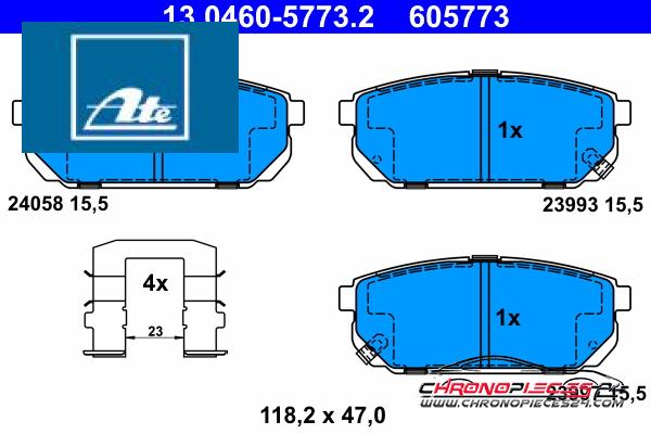 Achat de ATE 13.0460-5773.2 Kit de plaquettes de frein, frein à disque pas chères