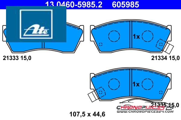 Achat de ATE 13.0460-5985.2 Kit de plaquettes de frein, frein à disque pas chères