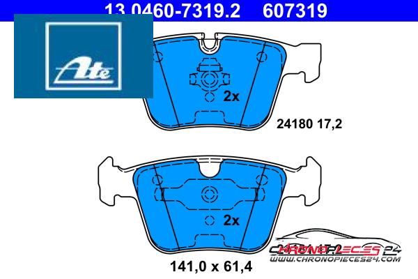 Achat de ATE 13.0460-7319.2 Kit de plaquettes de frein, frein à disque pas chères