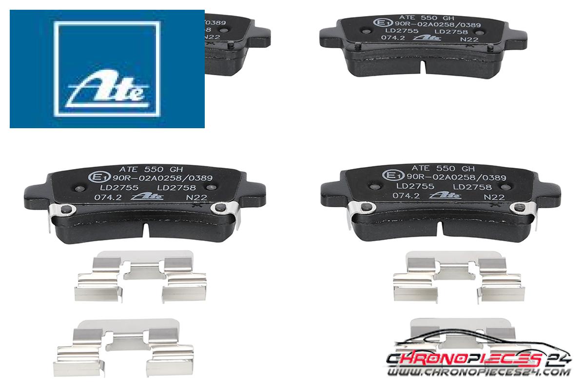 Achat de ATE 13.0470-2758.2 Kit de plaquettes de frein, frein à disque pas chères